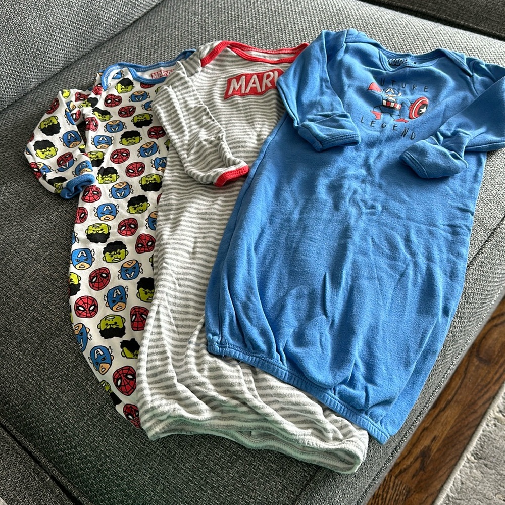 Marvel Amazon Essentials baby pajamas, set of 3, size 6 months